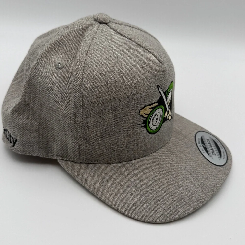 SolarCity Logo Gray‎ Wool-Blend Snapback Hat Yupoong NWT